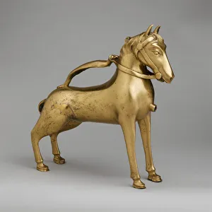 Aquamanile in the Form of a Horse, German, first half 15th century. Creator: Unknown