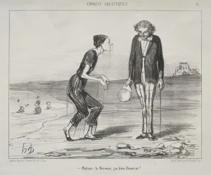 Aquatic Sketches, plate 8: Madame la Baronne, it is my honor