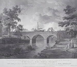 Images Dated 8th August 2006: The aqueduct at Barton, near Manchester, 1793. Artist: William Orme