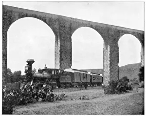 Aqueduct near Queretaro, Mexico, late 19th century. Artist: John L Stoddard Aqueduct near Queretaro, Mexico, late 19th century. Artist: John L Stoddard