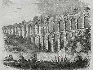 Engineering Prints: Aqueduct of Tarragona, also known as the Bridge of Ferreres or Pont del Diable
