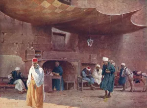 Arabia Prints: An Arab Cafe, Cairo, c1880, (1904). Artist: Robert George Talbot Kelly