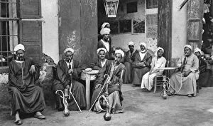 Images Dated 4th December 2009: Arab cafe at Esna, south of Luxor, Egypt, c1922. Artist: Donald McLeish