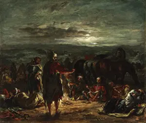 Moroccan Prints: An Arab Camp at Night, 1863. Creator: Delacroix, Eugene (1798-1863)