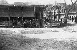 Arab coffee shop, Baghdad, Mesopotamia, WWI, 1918