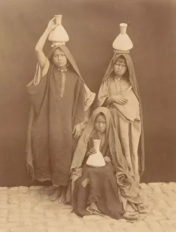 Pots Gallery: Arab Girls Carrying Water, 1880s. Creator: Unknown