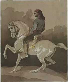 Horace Vernet Collection: Arab on Horseback, 1800s. Creator: Horace Vernet (French, 1789-1863)
