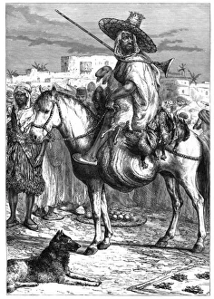 An Arab merchant at Tlemcen, Algeria, c1890