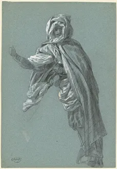 Arabs Prints: An Arab Rider on Camelback, c. 1840. Creator: Hippolyte Lalaisse