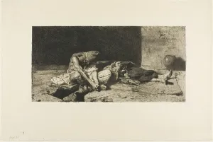 Fortuny Mariano Prints: Arab Watching the Body of His Friend, n