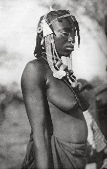 Arab woman of the Southern Sudan, Abu Matarik to Halfa, Sudan, 1925 (1927). Artist: Thomas A Glover Arab woman of the Southern Sudan, Abu Matarik to Halfa, Sudan, 1925 (1927). Artist: Thomas A Glover
