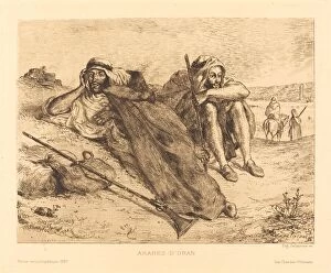 Arabs Gallery: Arabes d Oran, 1833. Creator: Eugene Delacroix