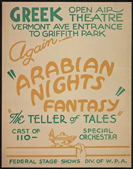 Work Projects Administration Prints: Arabian Nights Fantasy, Los Angeles, 1936. Creator: Unknown