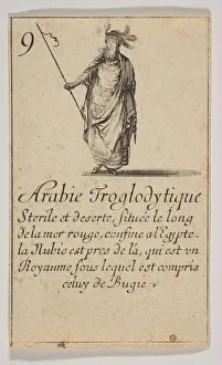 Playing Card Prints: Arabie Troglodytique, 1644. Creator: Stefano della Bella