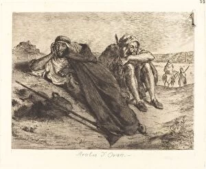 Arabs Gallery: Arabs of Oran (Arabes d Oran), 1833. Creator: Eugene Delacroix