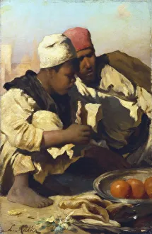 Dusty Prints: Arabs Seated in a Cairo Market, c1854-1892. Artist: Leopold Carl Muller