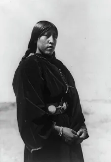 Arapaho Prints: Arapaho maiden, three-quarter-length portrait