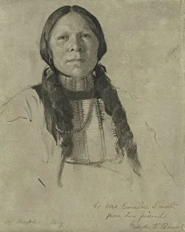 Plait Prints: An Arapahoe Boy, c. 1882. Creator: George de Forest Brush