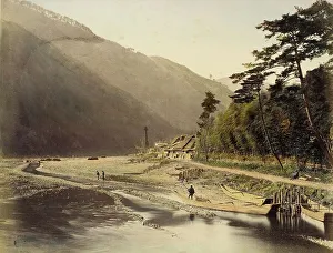 Tea House Prints: Arashiyama 3 Tea House, 1865. Creator: Unknown
