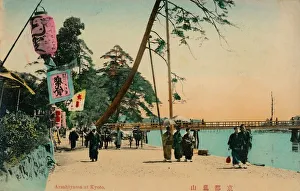 Horse And Trap Prints: Arashiyama at Kyoto, c1900