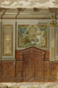 Arbitration, late 19th-early 20th century. Creator: Louis Schaettle Arbitration, late 19th-early 20th century. Creator: Louis Schaettle