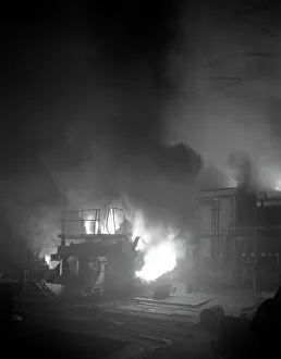 Sheffield Prints: Arc furnace in a steelworks, Sheffield, South Yorkshire, 1964. Artist: Michael Walters