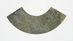 10th Century Bc Prints: Arc-shaped pendant (huang), Western Zhou period, c. 10th century B. C. Creator: Unknown
