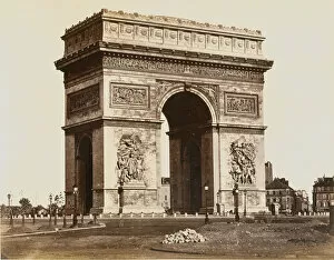 Baldus Collection: Arc de triomphe de l etoile, 1860s. Creator: Edouard Baldus