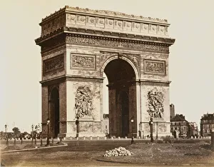 Baldus Prints: Arc de triomphe de l etoile, 1860s. Creator: Edouard Baldus
