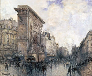 Images Dated 26th September 2006: Arc de Triomphe de la Porte St-Denis, Paris, c1875-1926. Artist: Frank Myers Boggs