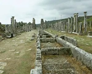 Turkey Prints: Arcaded Street, Perge, Anatolia, Turkey, 1999. Creator: LTL