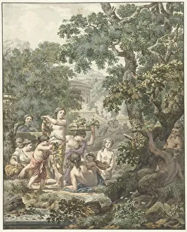 Festivities Prints: Arcadian landscape, 1765-1781. Creator: Jean Grandjean