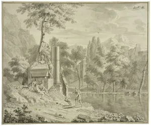 Arcadian Prints: Arcadian landscape. Creator: Louis Fabritius Dubourg