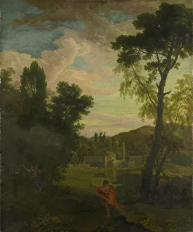 Arcadian Prints: Arcadian Landscape with Jupiter and Io, 1680-1726. Creator: Johannes Glauber