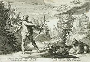 Henry Goltzius Prints: Arcas Preparing to Kill his Mother