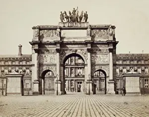 Baldus Prints: Arch of the Carrousel, Paris, 19th century. Creator: Edouard Baldus