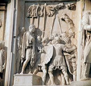 Arch Of Constantine Collection: Detail from the arch of Constantine, 3rd century
