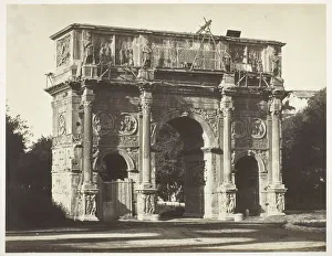 Bisson Auguste Rosalie Prints: Arch of Constantine, Rome, 1854 / 55, printed c. 1863. Creators: Bisson Freres