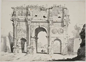 Bartholomeus Breenbergh Prints: Arch of Constantine in Rome. Creator: Anon