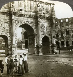 Flavius Valerius Constantinus Prints: Arch of Constantine, Rome, Italy. Artist: Underwood & Underwood
