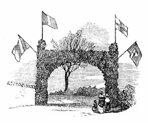 Hedge Gallery: Arch at Easton, 1844. Creator: Unknown