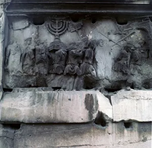 Titus Prints: Detail of the arch of the Emperor Titus, 1st century