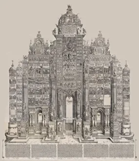 Honour Gallery: Arch of Honor, 1515, printed 1517 / 18. 1515, printed 1517 / 18. Creator: Hieronymus Andreae