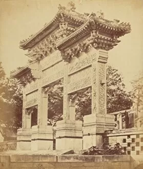 Beato Felix Gallery: Arch in the Lama Temple Near Pekin, October 1860, 1860. Creator: Felice Beato