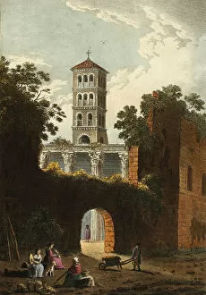 Aquatinthand Coloured Aquatint On Paper Gallery: Arch of Pantani, plate thirty-seven from the Ruins of Rome, published January 17, 1797