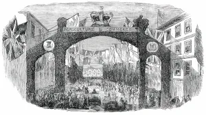 Queen Street Prints: Arch across Queen-Street, Exeter