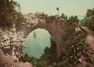 Mackinac County Michigan United States Prints: Arch Rock, Mackinac Island, Michigan, c1899. Creator: Unknown