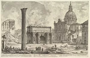 The Arch of Septimius Severus, with the Church of S. Martina on the right (Arco di Set