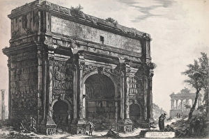 Piranesi Prints: The Arch of Septimus Severus, 1772. Creator: Giovanni Battista Piranesi