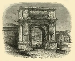 Titus Prints: The Arch of Titus, Rome, 1890. Creator: Unknown